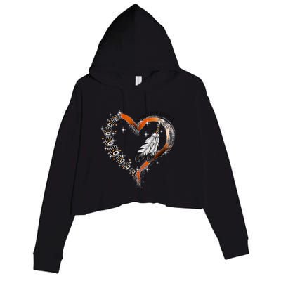 Unity Day Daisy We Wear Orange For Unity Day Crop Fleece Hoodie