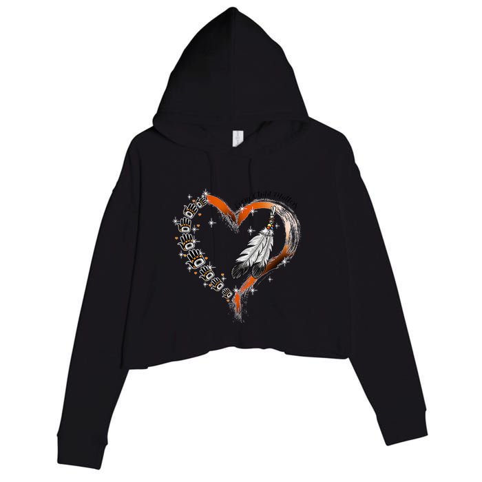 Unity Day Daisy We Wear Orange For Unity Day Crop Fleece Hoodie