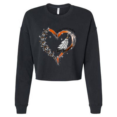 Unity Day Daisy We Wear Orange For Unity Day Cropped Pullover Crew