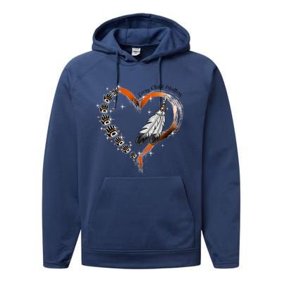 Unity Day Daisy We Wear Orange For Unity Day Performance Fleece Hoodie