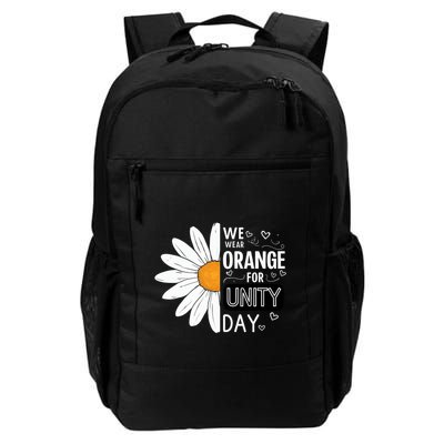 Unity Day Daisy We Wear Orange For Unity Day Antibullying Daily Commute Backpack