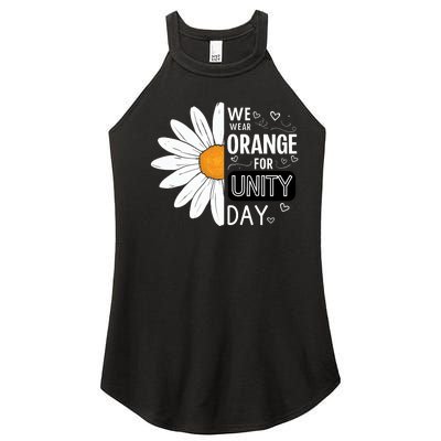 Unity Day Daisy We Wear Orange For Unity Day Antibullying Women's Perfect Tri Rocker Tank