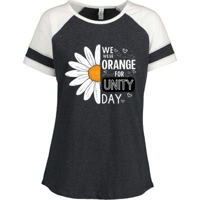 Unity Day Daisy We Wear Orange For Unity Day Antibullying Enza Ladies Jersey Colorblock Tee