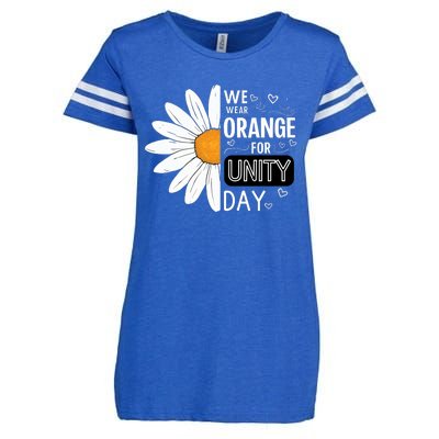 Unity Day Daisy We Wear Orange For Unity Day Antibullying Enza Ladies Jersey Football T-Shirt