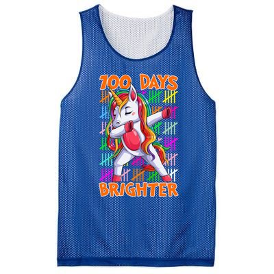 Unicorn Dabbing Dab 100 Days Brighter Funny Gift Mesh Reversible Basketball Jersey Tank