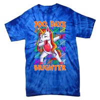 Unicorn Dabbing Dab 100 Days Brighter Funny Gift Tie-Dye T-Shirt