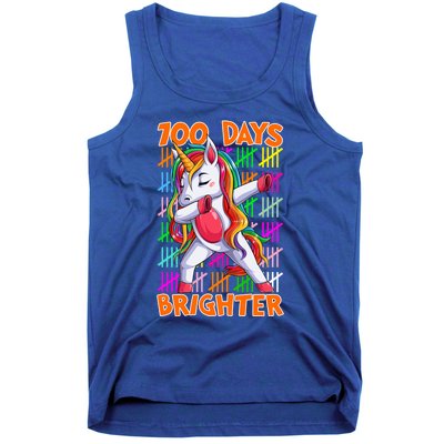 Unicorn Dabbing Dab 100 Days Brighter Funny Gift Tank Top