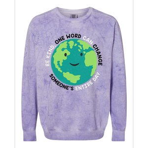 Unity Day Earth Be Kind One World Can Change Colorblast Crewneck Sweatshirt