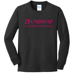 Uniswap Decentralized Exchange Cryptocurrency DeFi Kids Long Sleeve Shirt