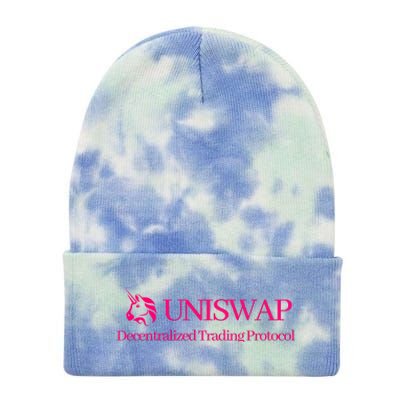 Uniswap Decentralized Exchange Cryptocurrency DeFi Tie Dye 12in Knit Beanie