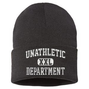 Unathletic Department Funny Sports Humor Wife Gym Girlfriend Sustainable Knit Beanie