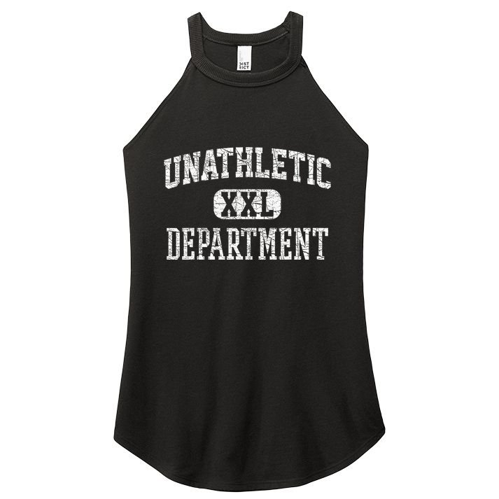Unathletic Department Funny Sports Humor Wife Gym Girlfriend Women's Perfect Tri Rocker Tank