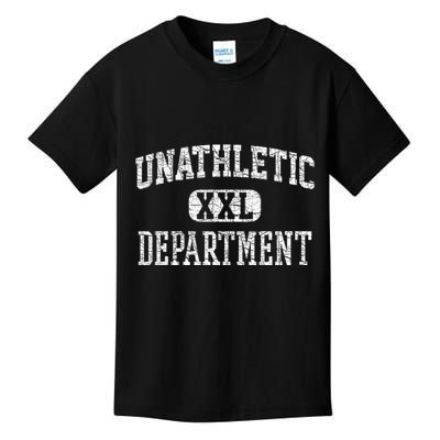 Unathletic Department Funny Sports Humor Wife Gym Girlfriend Kids T-Shirt