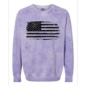 USA Distressed Flag Grunge Patriotic American Merica Pride Colorblast Crewneck Sweatshirt