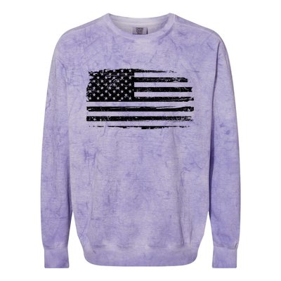 USA Distressed Flag Grunge Patriotic American Merica Pride Colorblast Crewneck Sweatshirt