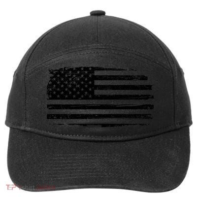 USA Distressed Flag Grunge Patriotic American Merica Pride 7-Panel Snapback Hat
