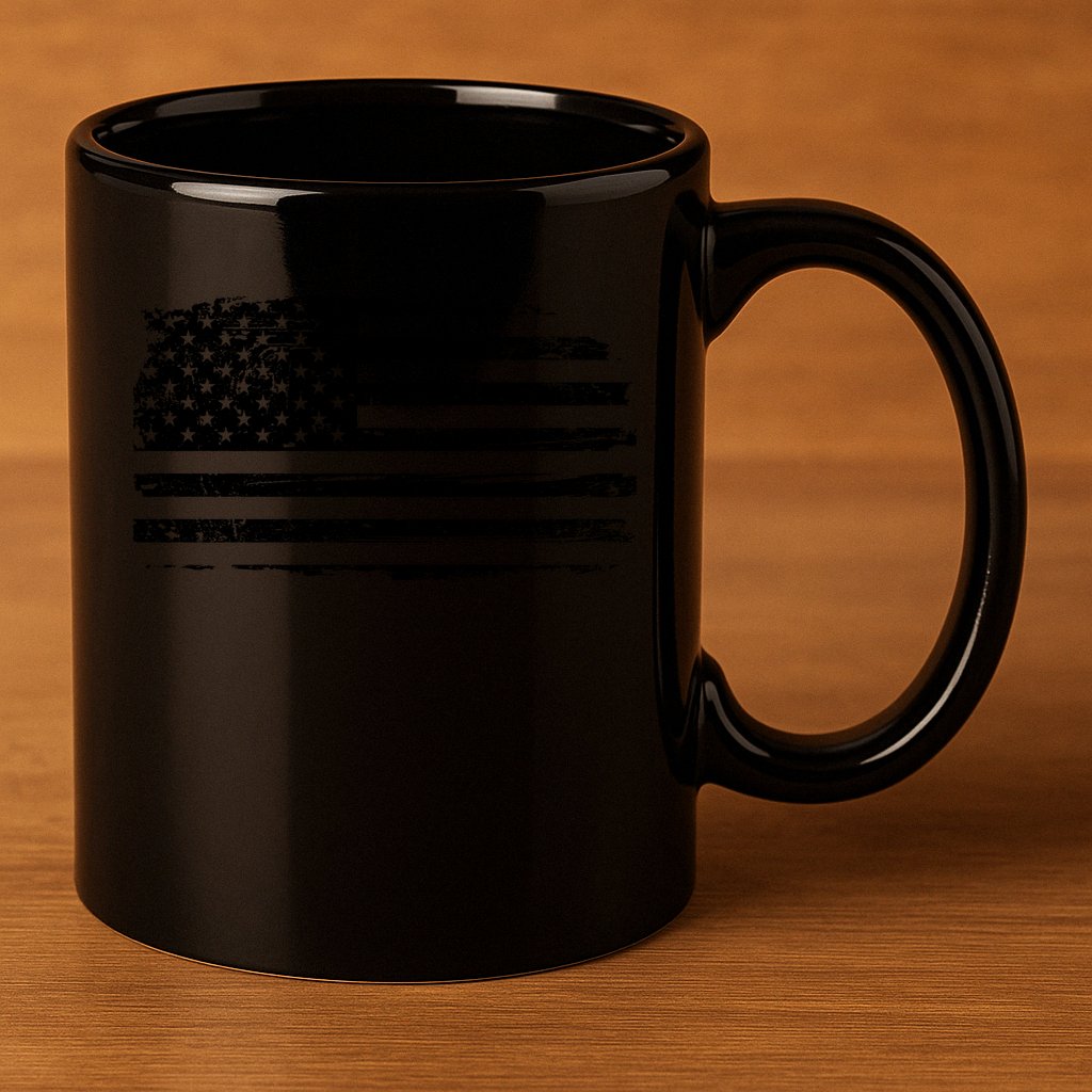 USA Distressed Flag Grunge Patriotic American Merica Pride 11oz C Handle Ceramic Mug