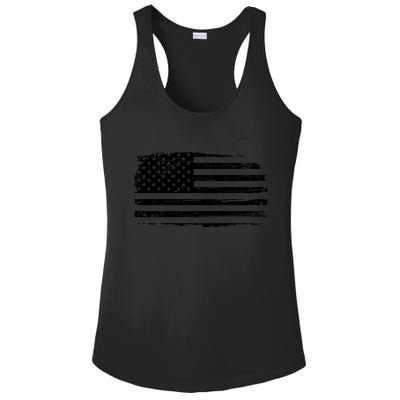 USA Distressed Flag Grunge Patriotic American Merica Pride Ladies PosiCharge Competitor Racerback Tank