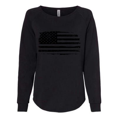 USA Distressed Flag Grunge Patriotic American Merica Pride Womens California Wash Sweatshirt