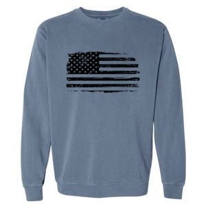 USA Distressed Flag Grunge Patriotic American Merica Pride Garment-Dyed Sweatshirt