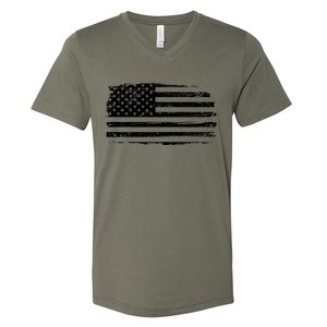 USA Distressed Flag Grunge Patriotic American Merica Pride V-Neck T-Shirt