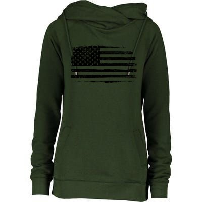 USA Distressed Flag Grunge Patriotic American Merica Pride Womens Funnel Neck Pullover Hood