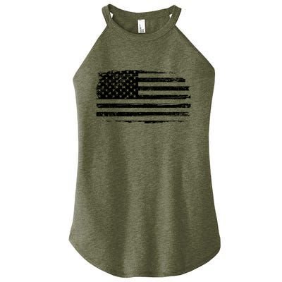 USA Distressed Flag Grunge Patriotic American Merica Pride Women's Perfect Tri Rocker Tank