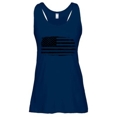 USA Distressed Flag Grunge Patriotic American Merica Pride Ladies Essential Flowy Tank