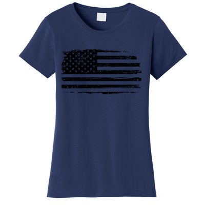 USA Distressed Flag Grunge Patriotic American Merica Pride Women's T-Shirt