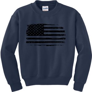 USA Distressed Flag Grunge Patriotic American Merica Pride Kids Sweatshirt