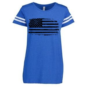 USA Distressed Flag Grunge Patriotic American Merica Pride Enza Ladies Jersey Football T-Shirt