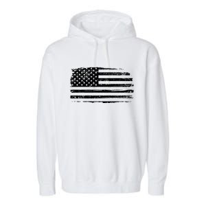 USA Distressed Flag Grunge Patriotic American Merica Pride Garment-Dyed Fleece Hoodie