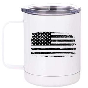 USA Distressed Flag Grunge Patriotic American Merica Pride 12 oz Stainless Steel Tumbler Cup