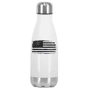 USA Distressed Flag Grunge Patriotic American Merica Pride Stainless Steel Insulated Water Bottle