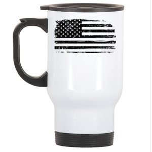 USA Distressed Flag Grunge Patriotic American Merica Pride Stainless Steel Travel Mug