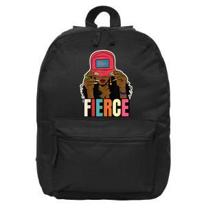 Unapologetically Dope Fierce Black Afro Black History  16 in Basic Backpack