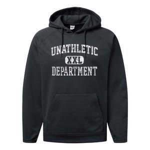 Unathletic Department Funny Sports Humor Wife Gym Girlfriend Performance Fleece Hoodie