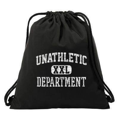 Unathletic Department Funny Sports Humor Wife Gym Girlfriend Drawstring Bag
