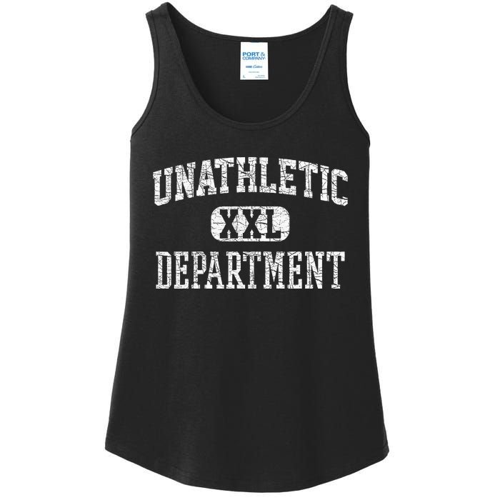 Unathletic Department Funny Sports Humor Wife Gym Girlfriend Ladies Essential Tank