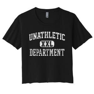 Unathletic Department Funny Sports Humor Wife Gym Girlfriend Women's Crop Top Tee