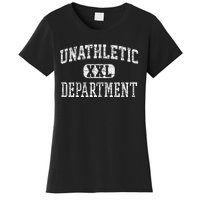 Unathletic Department Funny Sports Humor Wife Gym Girlfriend Women's T-Shirt