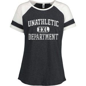 Unathletic Department Funny Sports Humor Wife Gym Girlfriend Enza Ladies Jersey Colorblock Tee