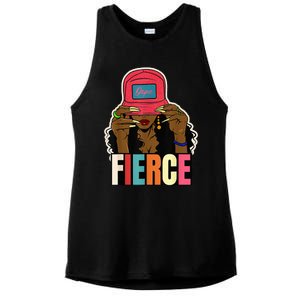 Unapologetically Dope Fierce Black Afro Black History Ladies PosiCharge Tri-Blend Wicking Tank