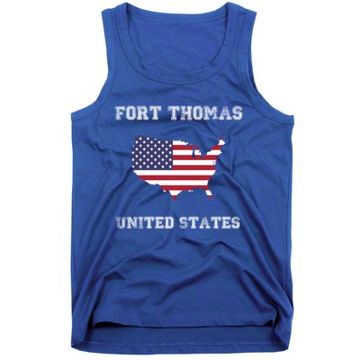 Usa Distressed Flag Fort Thomas Pride Gift Tank Top