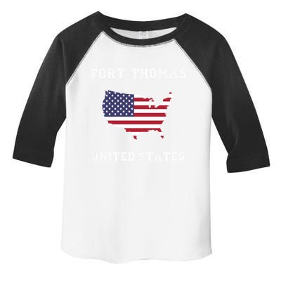 Usa Distressed Flag Fort Thomas Pride Gift Toddler Fine Jersey T-Shirt