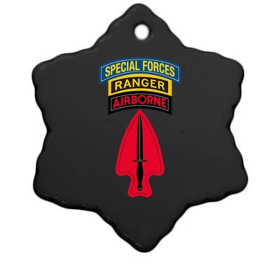 Usasoc Delta Force Ranger Sf Tab Sfod D Center Ceramic Star Ornament