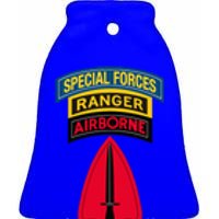 Usasoc Delta Force Ranger Sf Tab Sfod D Center Ceramic Bell Ornament