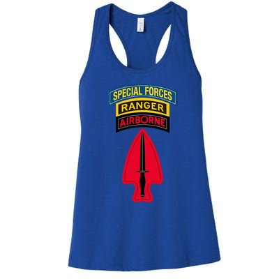 Usasoc Delta Force Ranger Sf Tab Sfod D Center Women's Racerback Tank