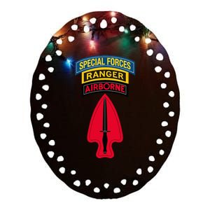 Usasoc Delta Force Ranger Sf Tab Sfod D Center Ceramic Oval Ornament