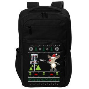 Ugly Disc Golf Christmas Sweater Reindeer Sleigh Frolf Set Cute Gift Impact Tech Backpack